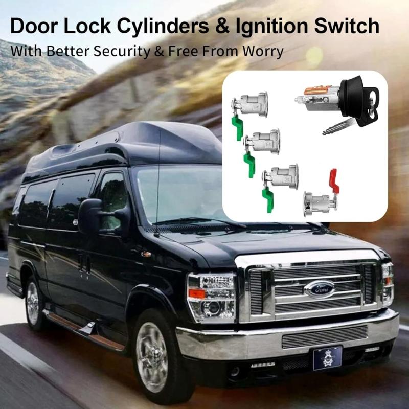 Convenient Key Set Convenient Lock Key Set 703369 DL5886 Ignition Lock Door Lock set Vehicle Spare Part for E150 E250
