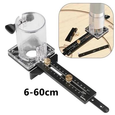 Woodworking Circle Cutting Jig for Electric Trimming Machine Wood Router Milling Circle Slotting Base DIY Tools(Without Machine)