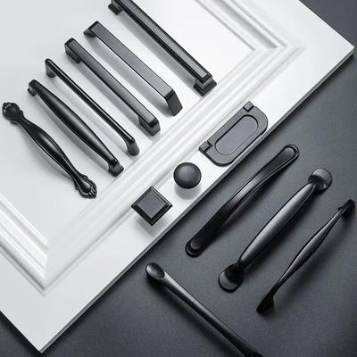Black Handles Furniture Cabinet Knobs Muebles Handles Kitchen Drawer Knobs Cabinet Pulls Cupboard  Knobs