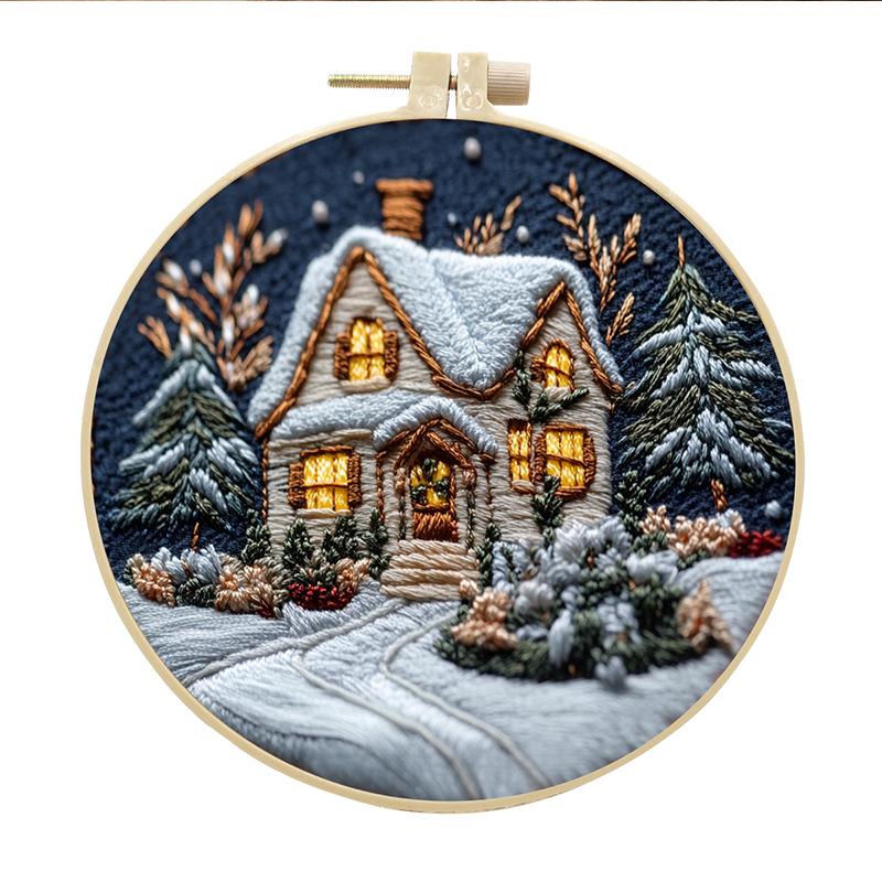 Cross-Border Embroidery DIY Kit: Creative Handmade Fabric and Thread for English Practice