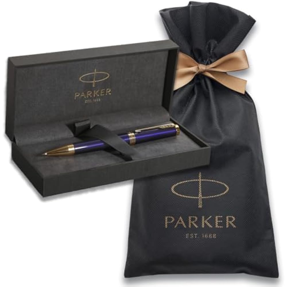 PARKER Шариковая ручка Parker, Ingenuity, Темно-синий, GT, Средний, Масляный Бренд, Пакет для упаковки, Подарочная коробка...