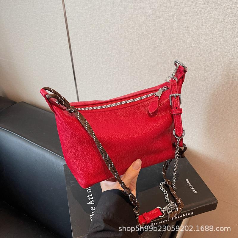 

Новая простая сумка подмышку женская высококлассная сумка на плечо сумка-багет повседневная дорожная сумка-мессенджер сумка бордовый