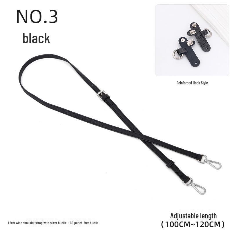 Longxiang Genuine Leather Mini Dumpling Bag with Wide Strap and No-Punch Buckle