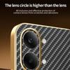 Carbon Fiber Texture Leather for Magsafe Case for Redmi Turbo 5 5Max 15 15C A5 Note 15 Pro Plus 14S 14Pro Plating Frame Cover