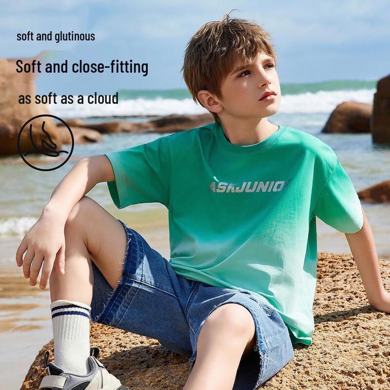 ASK JUNIOR Girls Gradient Tie-Dye Short-Sleeve T-Shirt 160