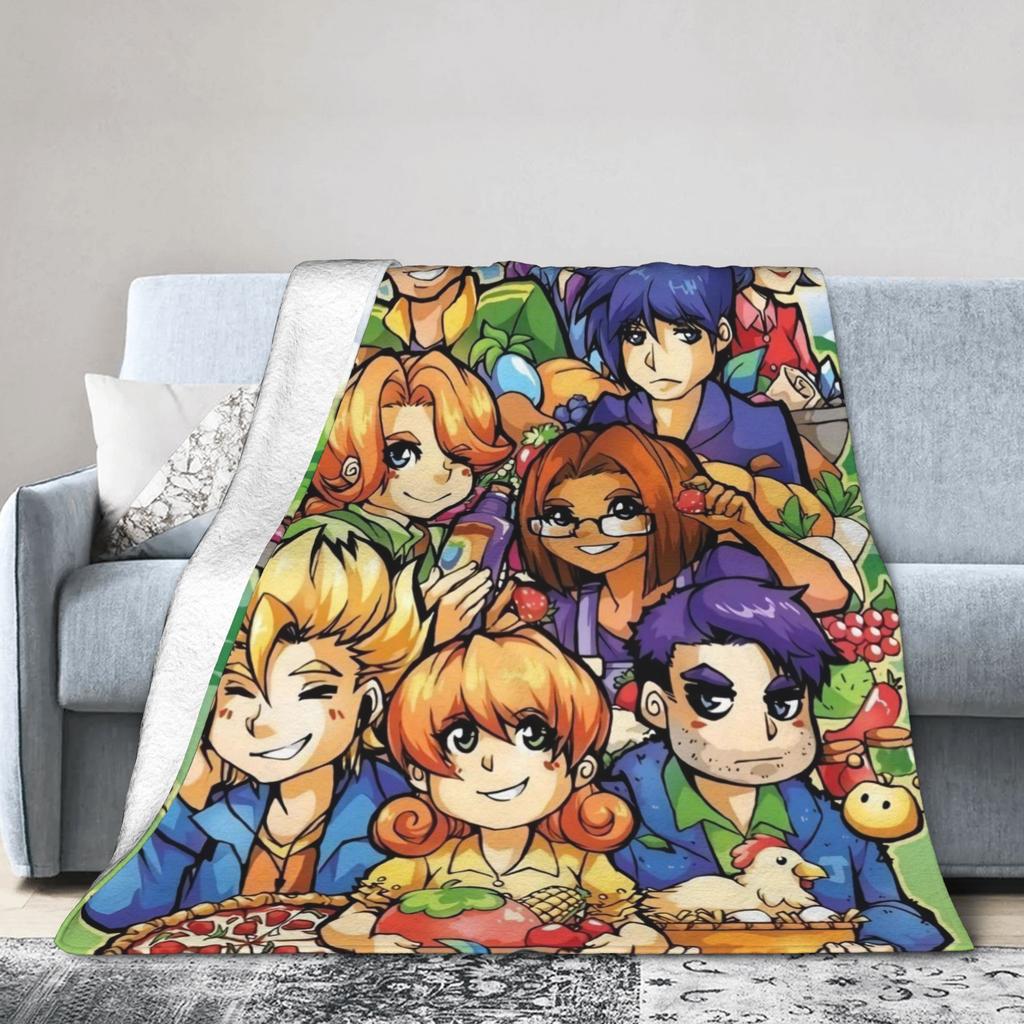 Stardew Valley Greenhouse Flannel Blankets Winter  Soft Throw Blanket for Kids Adult Couch Chair Aesthetic Bedspread Sofa Cover