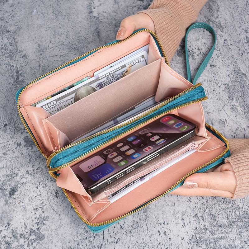 Women Long Wallet Pu Leather Card Holder Large Capacity Multi-function Coin Purse Clutch Money Bag Phone Handbag