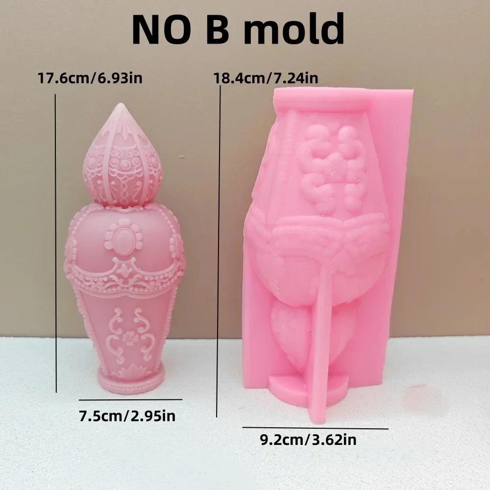 DIY Vase shaped Candle Silicone Mold Geometric Stripe Roman Cylinder Candle Mould Stripe Christmas Tree Cylinder Gypsum Molds
