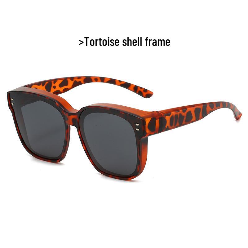 TR1055 Polarized UV Protection Over-Glasses for Myopia, Large Frame Sunglasses for Men & Women