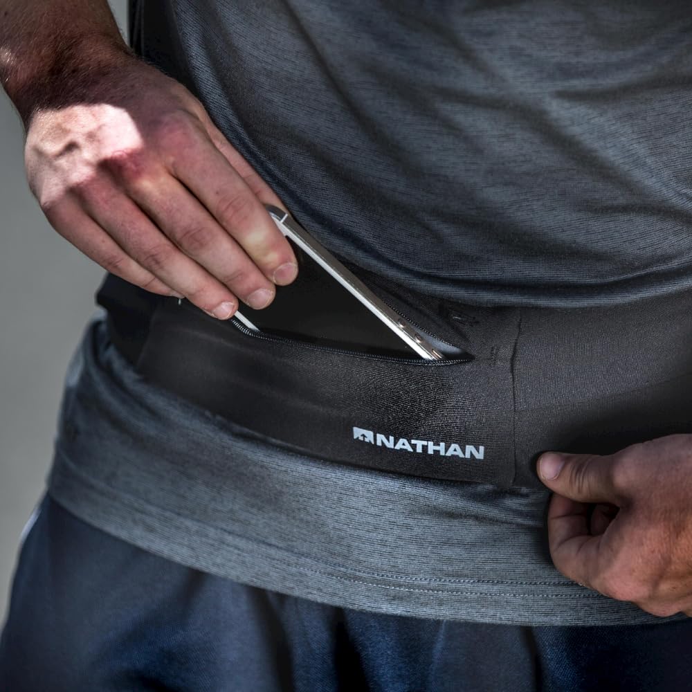 NATHAN Running NS7702 Zipster Waistband Zip Pocket NS7702 BLACK M