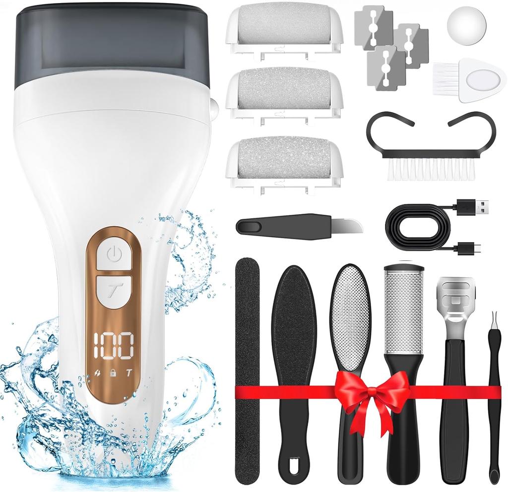 Remover for Feet,Professional Pedicure Kit Rechargeable Foot File Hard Skin Remover for Cracked Heels &Dead Skin