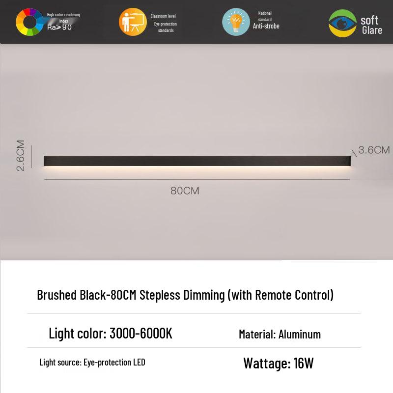 Minimalist Modern Strip Wall Light for Bedroom, Living Room, or Sofa Area