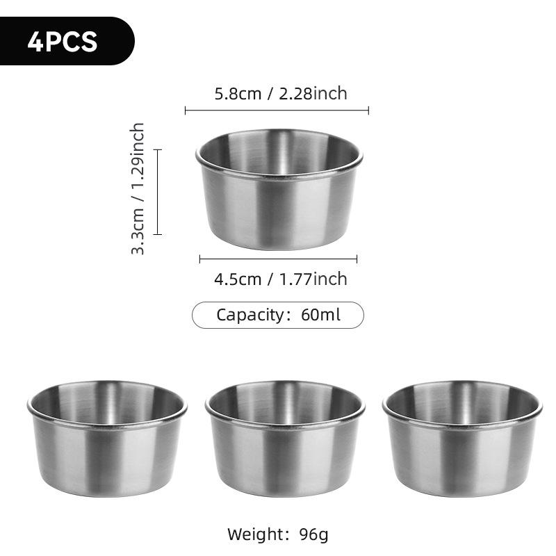 304 Stainless Steel Dipping Cup, Golden Sauce Cup, American Seasoning Dish, Household Salad, Tomato Sauce Dipping Cup