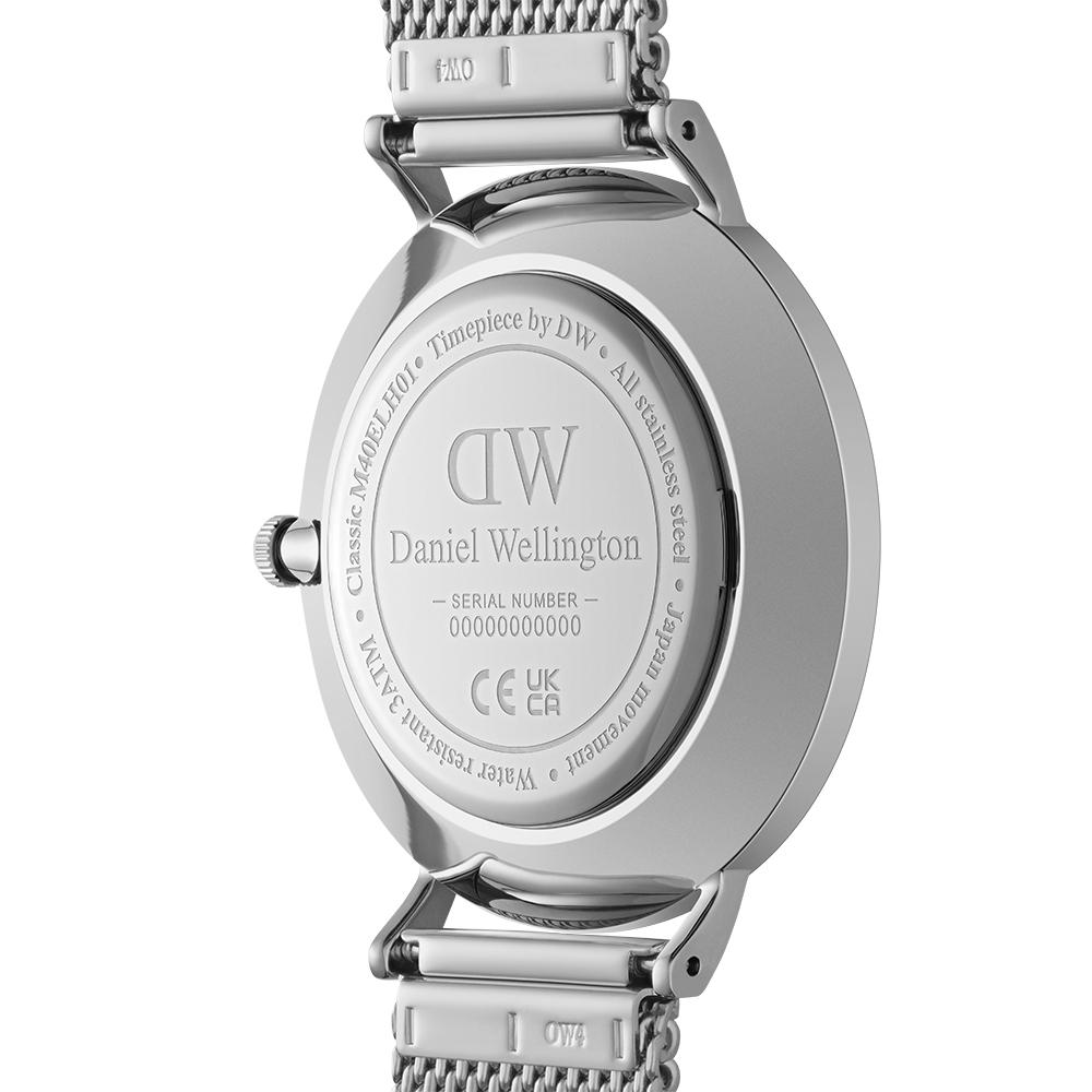 Danielwellingteon Classic Multi-Eye Mesh Onyx Black Dial Silver Metal Watch