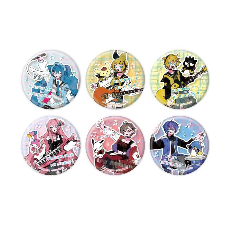 Персонажи Piapro x Персонажи Sanrio 01 [Иллюстрация-коллаборация] Голографический значок [57 мм] Полный набор из 6 коробок