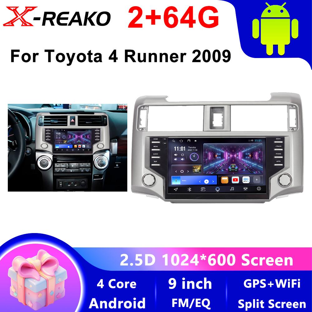 X-REAKO Car Video Player for  Toyota 4 Runner 2009 GPS Navigation Built-in Dsp Carplay Autoradio Android Head Unit