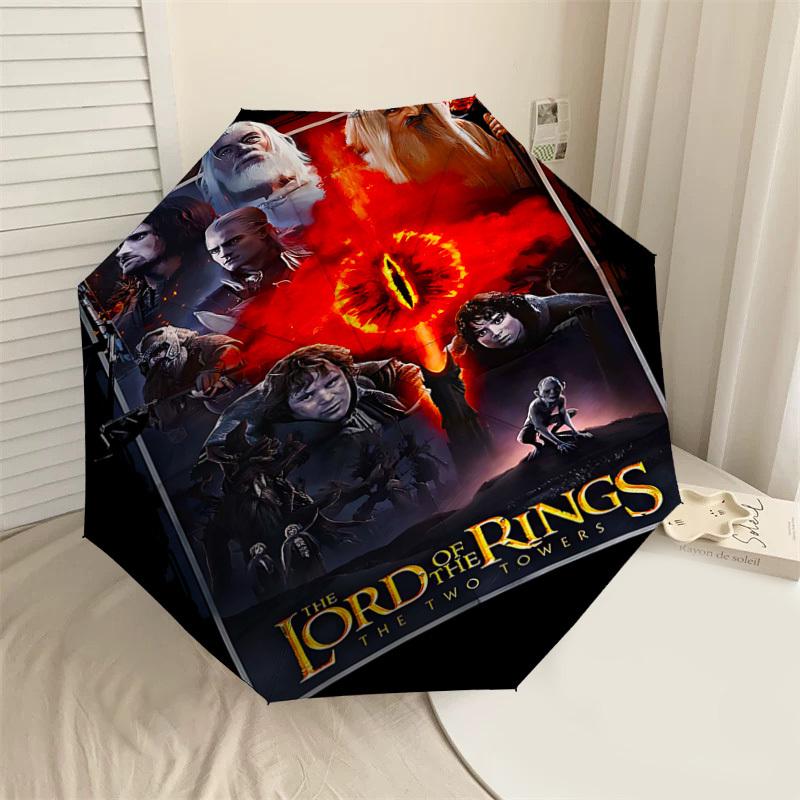 

1pc Lord of the Rings Two Towers Folding umbrella automatic open/close, 8-Rib Durable Frame, Compact Folding Design, Ideal Birthday1107L