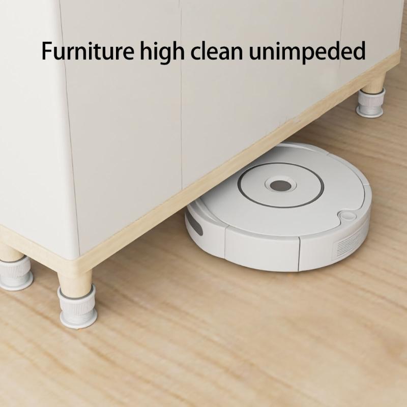 Without Drill Risers Providing Adjustable Height and Stability Support for Furniture Leveling In Cabinets and Wardrobes