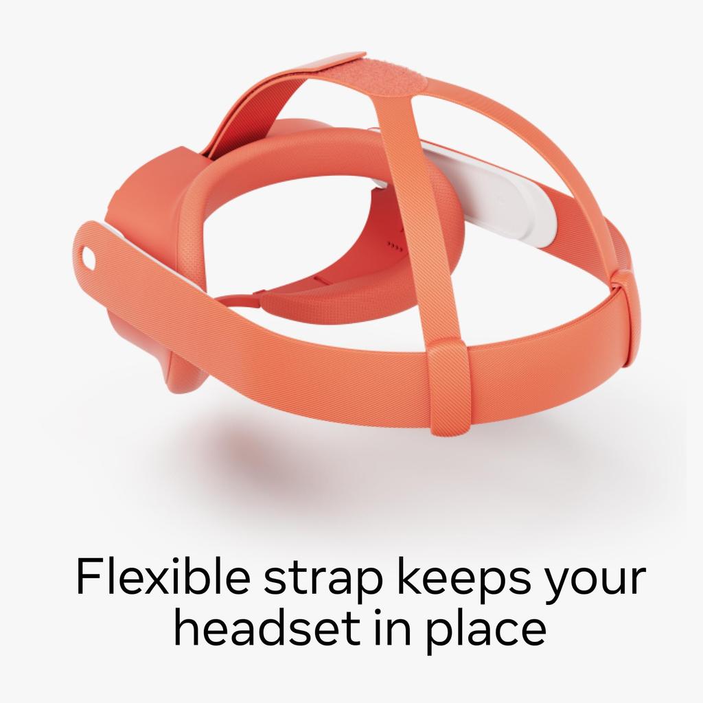Meta Quest 3 Face Part Head Strap & (blood Orange)