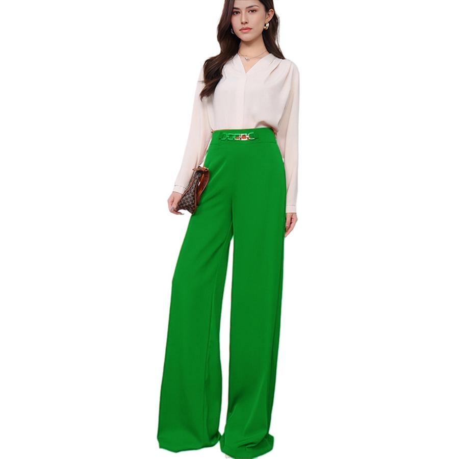 Women's New Imported Bestseller Solid Color Draped Wide Leg Pants Formal Trousers for Women