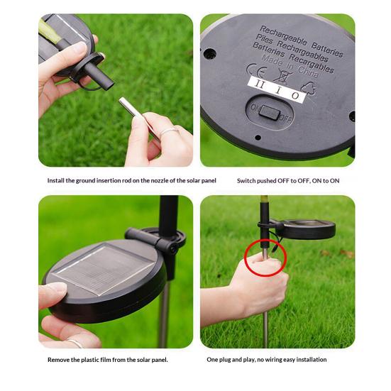 Garden Light Dandelion Design Small Size Lightweight Yard Light Energy-efficient Weatherproof Solar Light Outdoor Decor