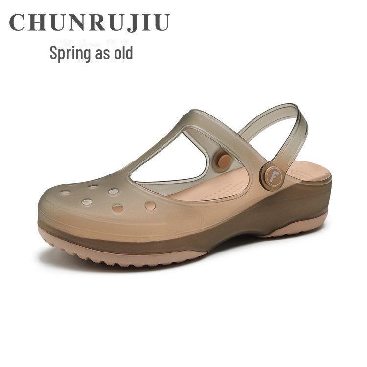 Mary Jane Women's Non-Slip Beach and Nurse Shoes - EVA Sole & TPU Upper, Eco-Friendly Jelly Sandals