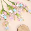 Easter Artificial Flowers Easter Colorful Egg Decoration DIY Party Bouquet With Rabbit Egg Charms Spring Home Table Centerpiece