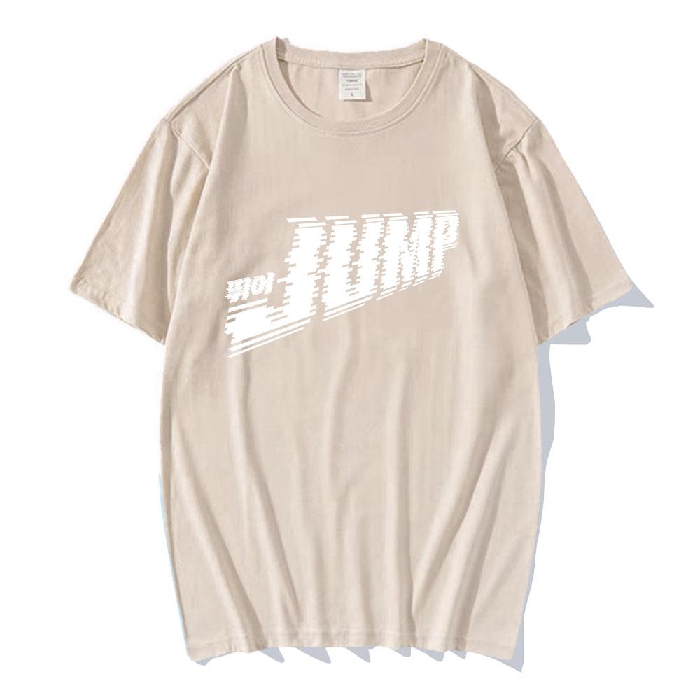 Skoč Jednobarevné tričko Módní Dívčí Kapelní trička Unisex Streetwear Ležérní Volné Krátký Rukáv Bavlněná Trička
