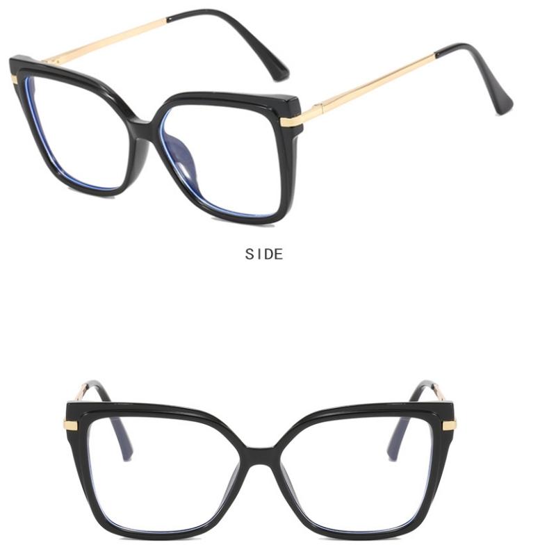 Ochelari de damă Anti-Lumină albastră Moda Personalitate Retro Minimalism Ochelari simpli Cadru mare Ochelari de călătorie pentru șoferi pentru studenți