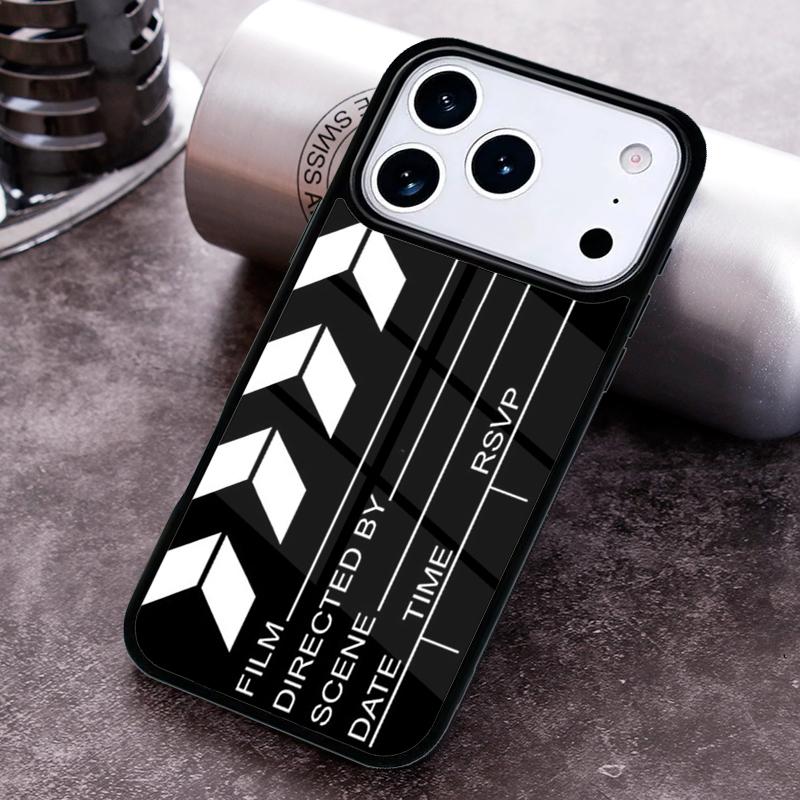 Film Movie Clapperboard Clapper Board Phone Case for iPhone 17 16 15 Pro Max Air 14 13 12 11 Plus Shockproof Cover
