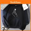 Heart Printed Hoodie For Women With Polyester Fabric And Loose Fit For Casual Wear