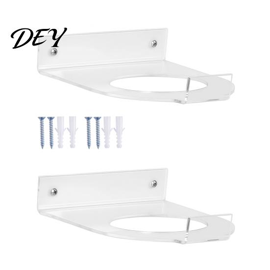 Rugby Ball Wall Mount 2 Pcs Acrylic Holder, Clear Basketball Football Display Rack, Accessory Storage Rack Heavy-Duty Hanger, Sport Organizer 2pcs