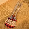 Plaid Christmas Stocking Knife And Fork Set Table Decoration Embroidery Christmas Props Knife And Fork Set Christmas Decoration Ornaments