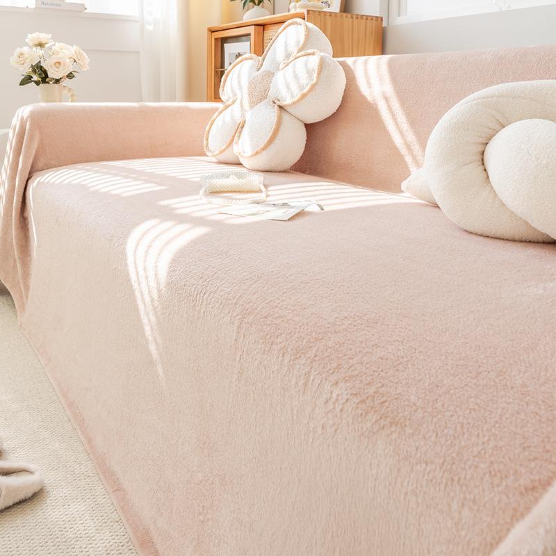 Sofa Cover Cloth Towel Winter Milk Velvet Thickened Plush Sofa Cushion All-Inclusive Blanket