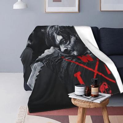 Horor The Walking Dead Deka Fleece Scary Rick Grimes Daryl Dixon Měkká deka do auta Pohovka Pohovka Ložnice Deka