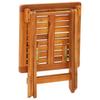 Sun Lounger with Table and Cushion Solid Acacia Wood