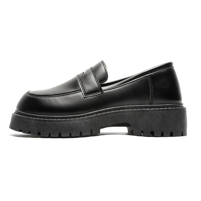 

Shoes for Men Quality Selection Fashion Retro Derby Shoes Trend Platform Casual Big Head Leather Shoes Loafers Zapatillas Hombre 39 чёрный
