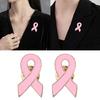 10Pcs Cancer Awareness Brooch Pink Ribbon Pin Awareness Lapel Pins with Metal Back Clasp For Healthcare Workers
