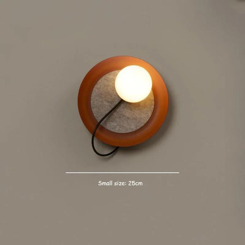 Modern Iron Circular Wall Lamp G9 Bedroom Bedside Lamp LED Nordic Magnet Adjustable Hotel Living Room Background Wall Decoration