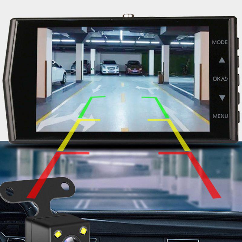 Buy 4 Inch 1080P Car Night Vision Driving Recorder Loop Recording Dual