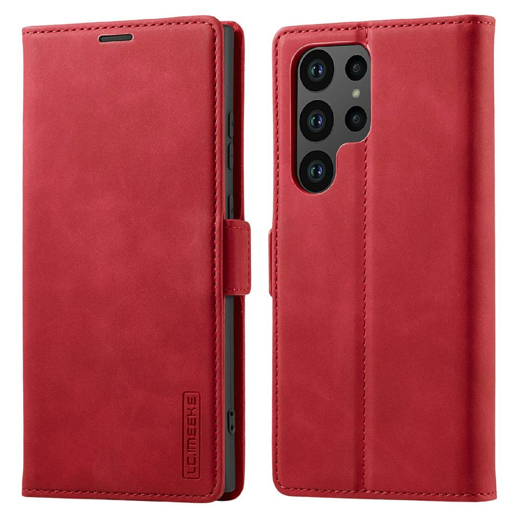 LC.IMEEKE For Samsung Galaxy S26 Ultra Case Wallet Microfiber Leather Phone Cover