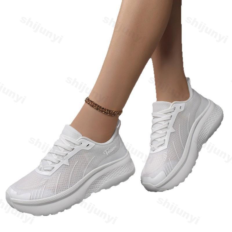 Sneakers for Woman Breathable Mesh Lightweight Lace Up Sports Shoes Daily Comfort Outdoor Non-slip Casual Training Jogging Shoes