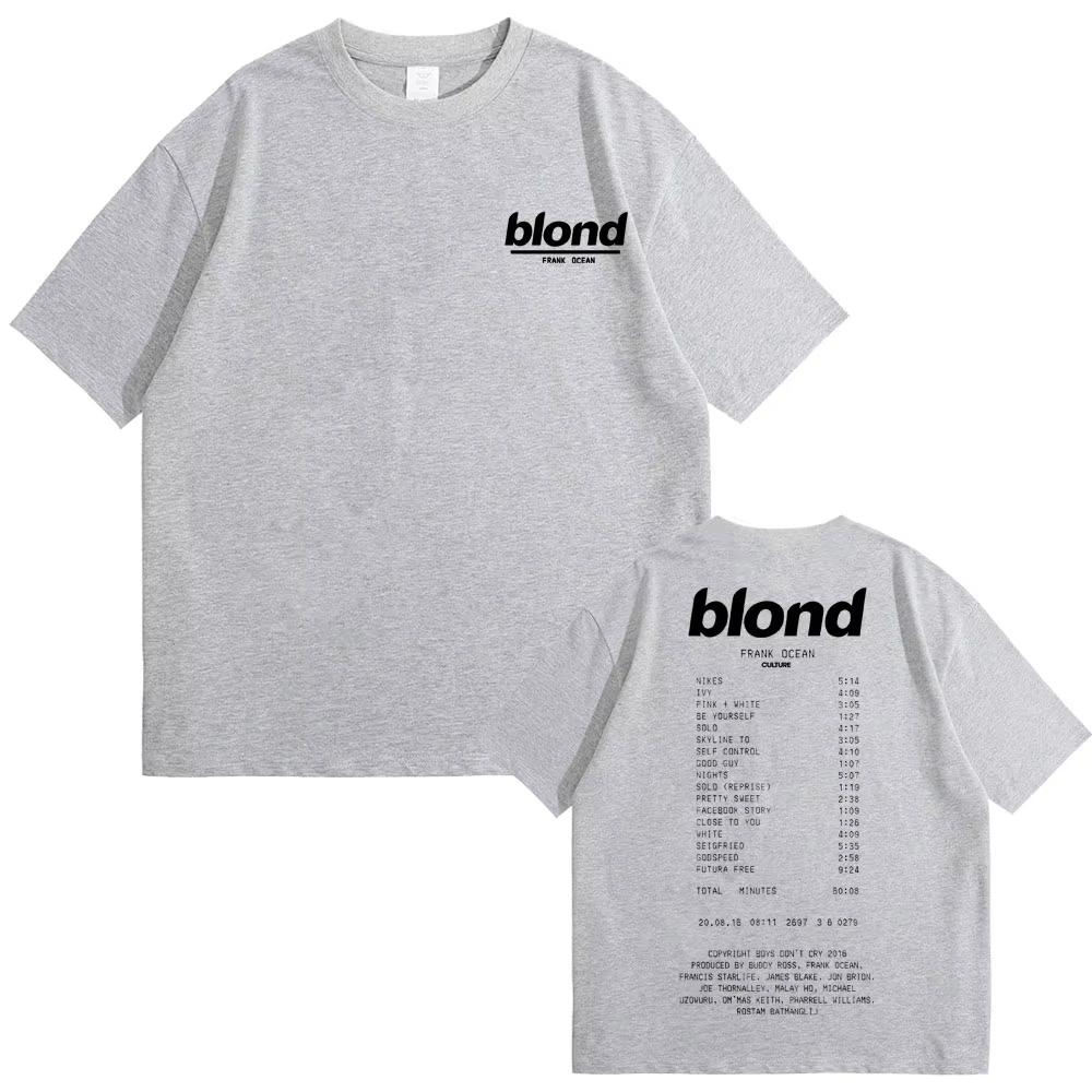 

Rapper Frank Oversized T-shirt Blond Graphic Tshirt Ocean Hip Hop T Shirts Men Fashion Short Sleeve Tees Male Vintage Streetwear 4XL