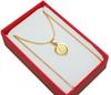 Beautiful Silver Gold-Plated Chain + Pendant 50Cm