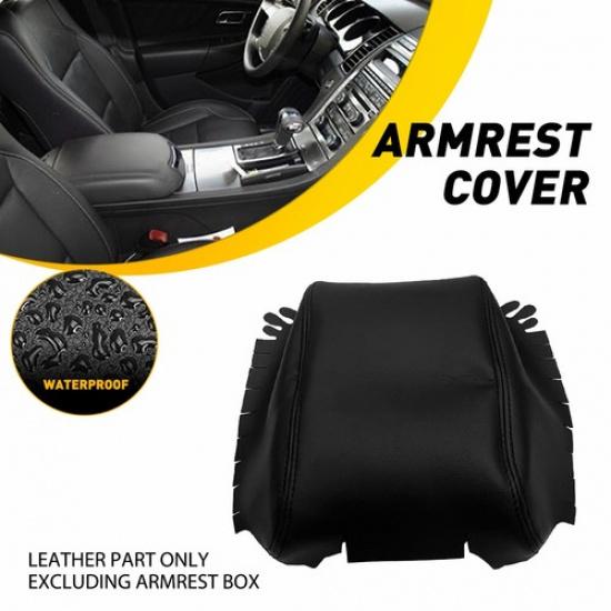 Car Middle Console Armrest Center Cover Black Leather For Ford Taurus 2010-