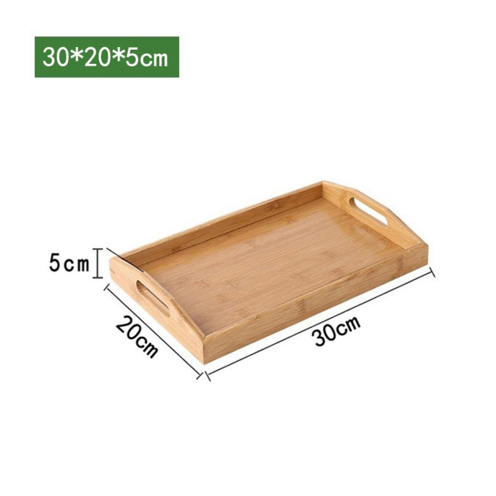 Household Storage Tray Bamboo Water Cup Plate Retro Tea Tray Dried Fruit