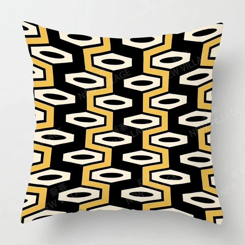 Nordic Fall Home Decor Autumn Throw Pillow Case Sofa Cushion Cover Modern 45x45cm 45*45 50x50 60x60cm 40*40 40x40 Geometry 60*60