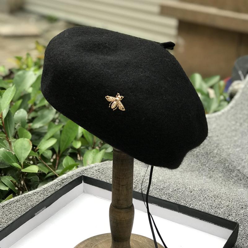 British Woolen Beret Women'S Versatile Elegant Retro Painter'S Hat Newsboy Hat