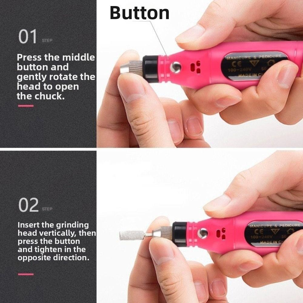 High-Speed Nail Sander Set Professional Manicure Mill Equipment Sanding File Pen  Nail Salon