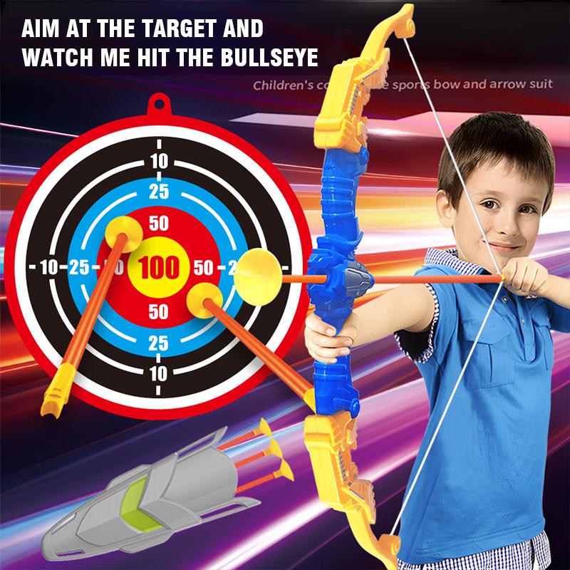 Archery Toys Children Bow Arrows Set Recurve Outdoor Interactive Equipment Competitive Professional Shooting Sports Garden Game